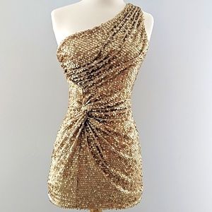 Sequin Sexy Mini One Shoulder dress by Frederick’s of Hollywood